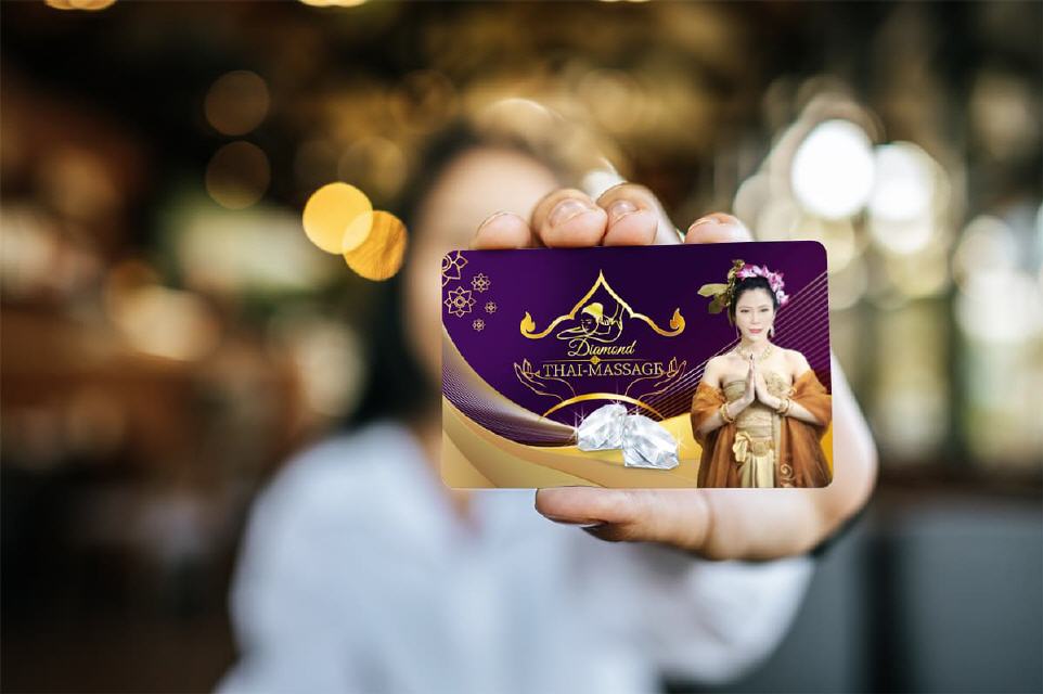 Visitenkarte Design Diamant Thaimassage