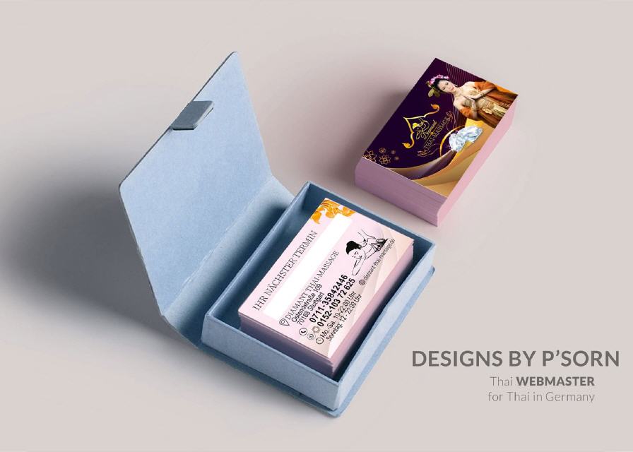 Visitenkarte Design Diamant Thaimassage