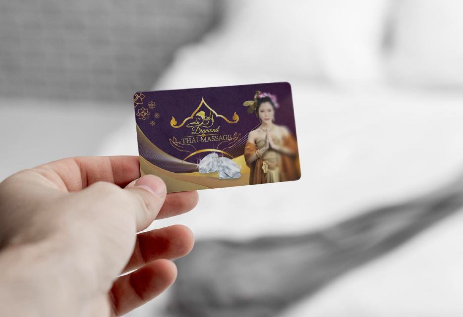 Visitenkarte Design Diamant Thaimassage