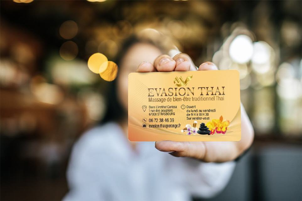 Visitenkarte Evasion Thai Design Strasbourg