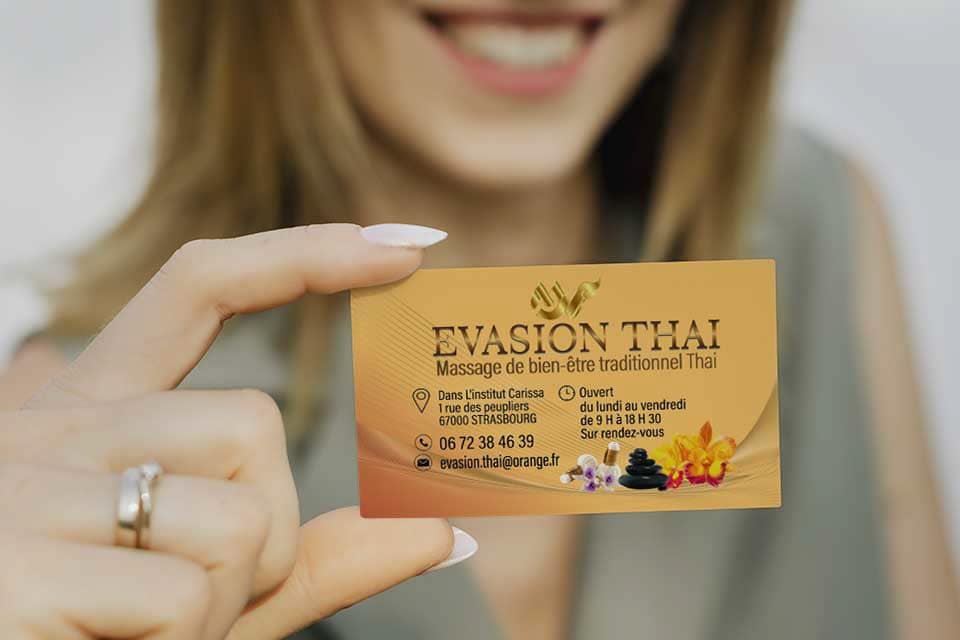 Visitenkarte Evasion Thai Design Strasbourg