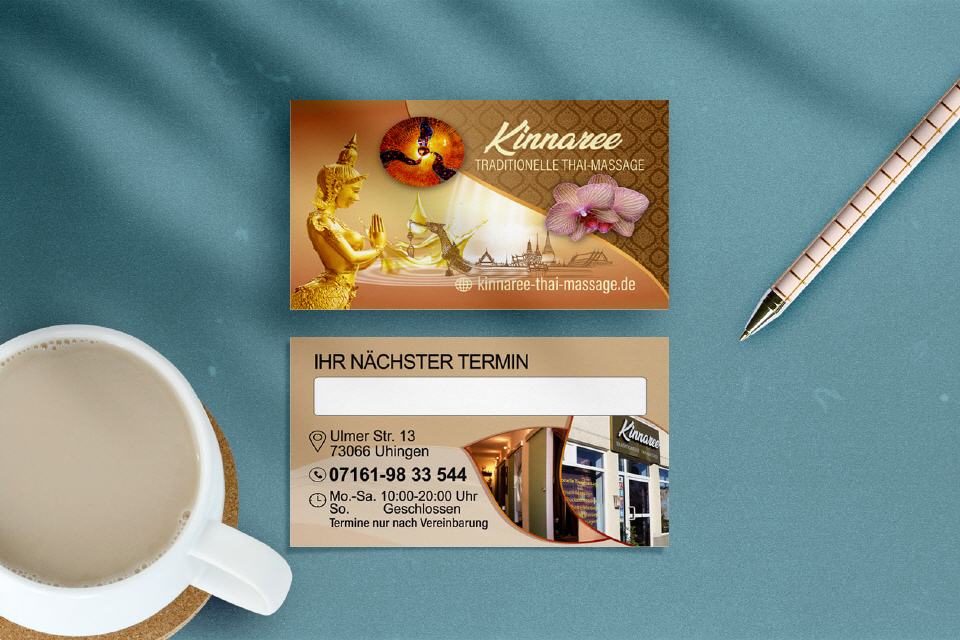 Visitenkarte Design Kinnaree Uhingen