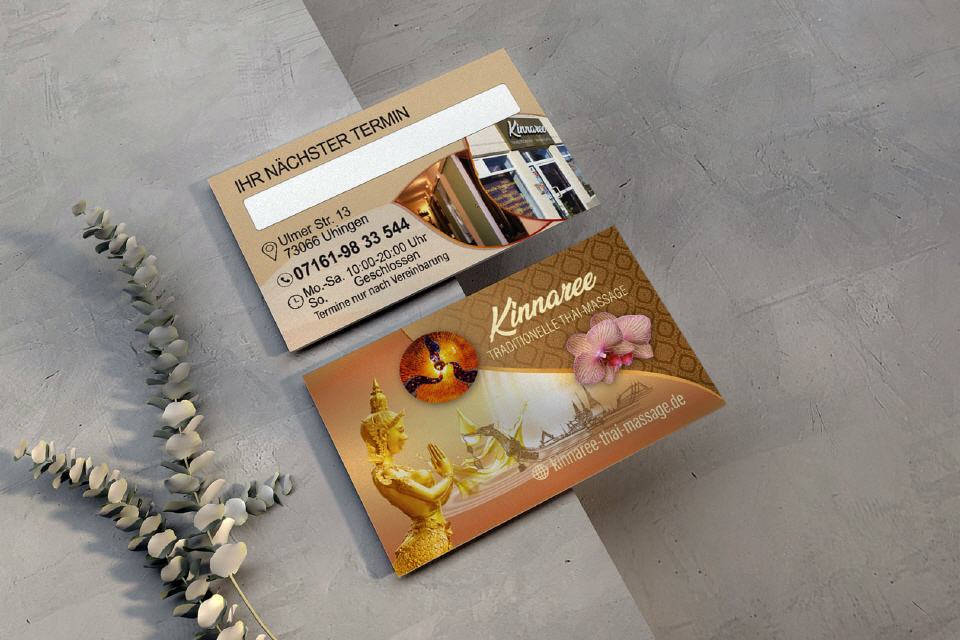 Visitenkarte Design Kinnaree Uhingen