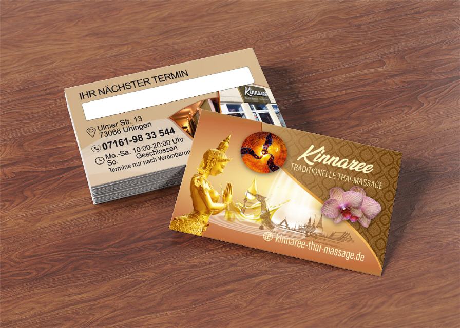 Visitenkarte Design Kinnaree Uhingen
