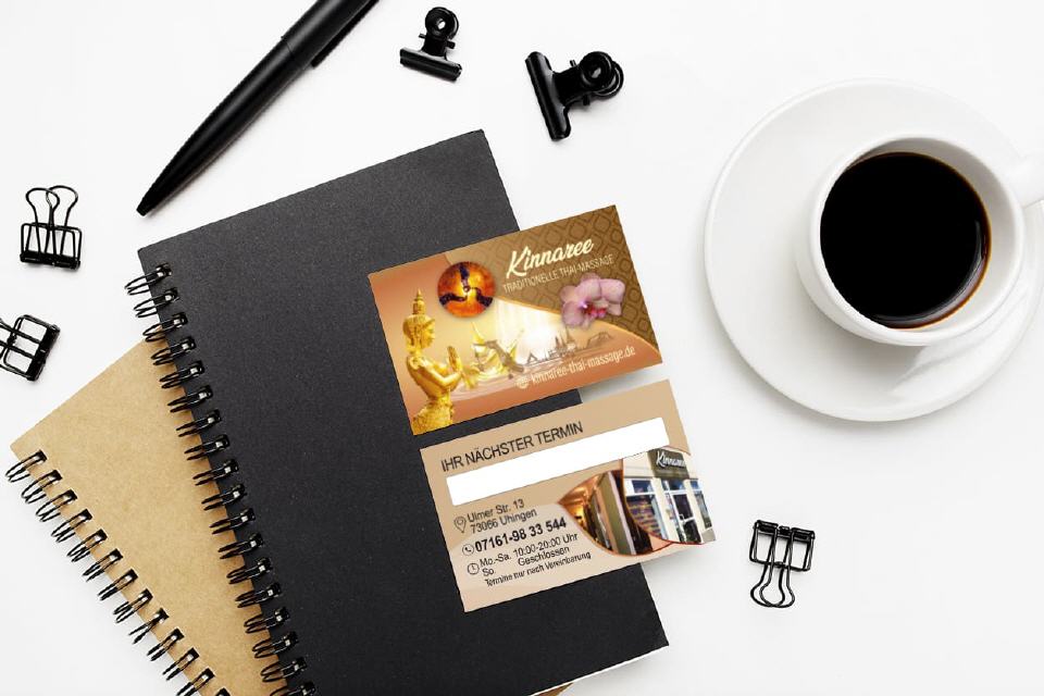 Visitenkarte Design Kinnaree Uhingen