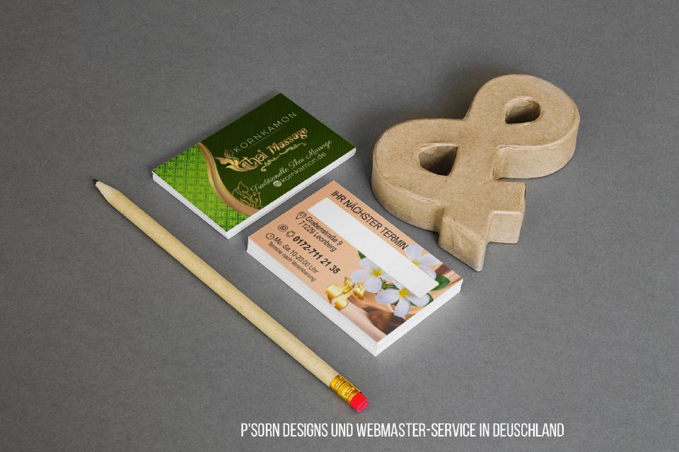 Visitenkarte Designs Kornkamon Thai-Massage