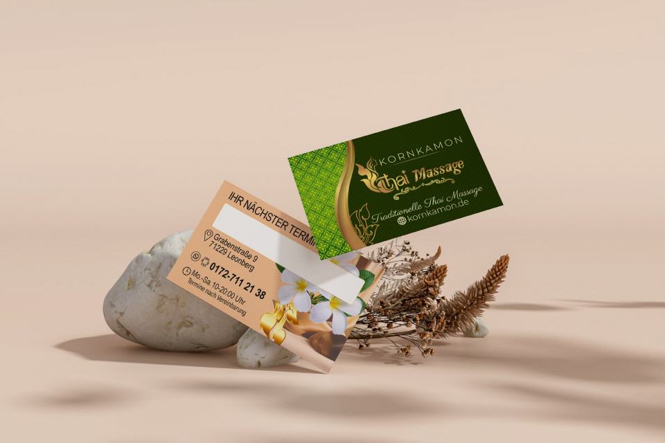 Visitenkarte Designs Kornkamon Thai-Massage