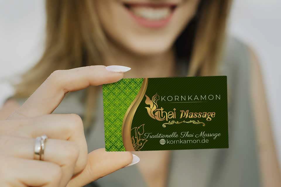 Visitenkarte Designs Kornkamon Thai-Massage