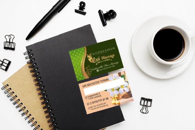 Visitenkarte Designs Kornkamon Thai-Massage